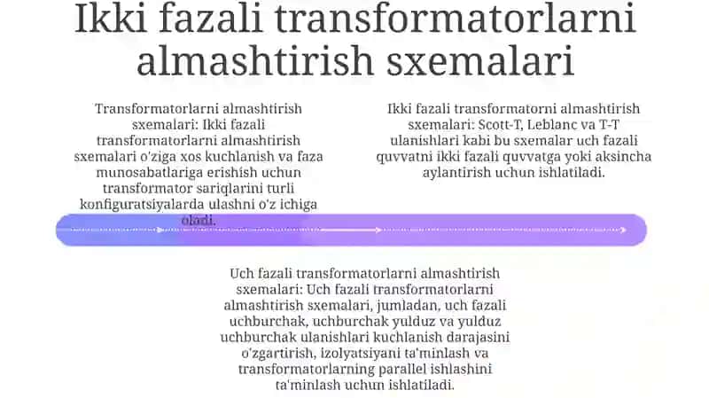 Ikki Chulg‘Amli Transformatorlarni Almashtirish Sxemalari 3