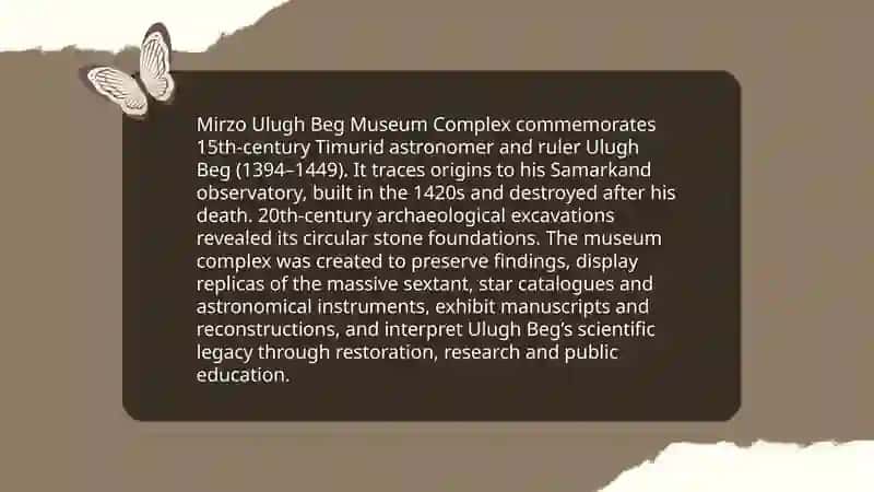 Mirzo Ulugh Beg Museum Complex 3