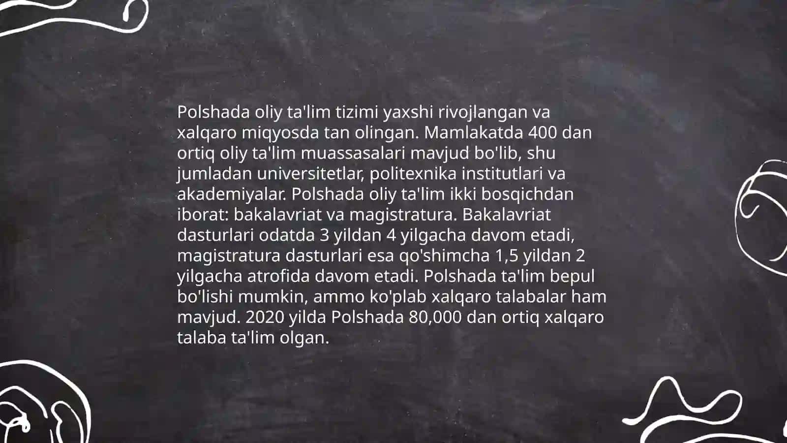 Polsha davlatining ta'lim sohalari 3