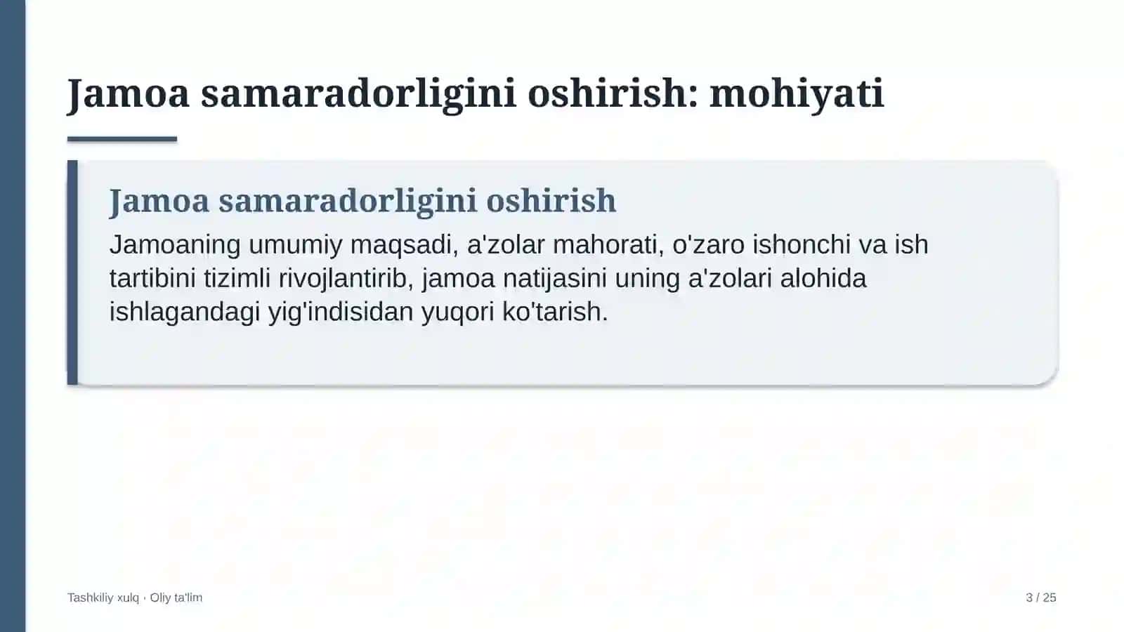 Ehtiyot qismlar do'konlarida jamoa samaradorligini oshirish 3