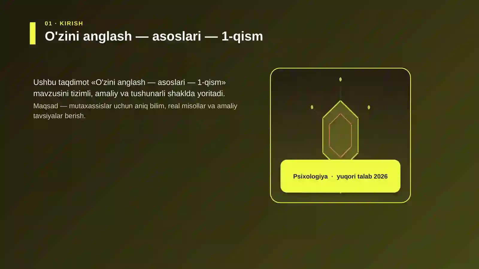O'zini anglash — asoslari — 1-qism 3