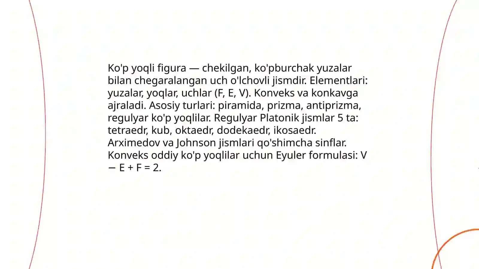 Ko'p yoqli figuralar 3