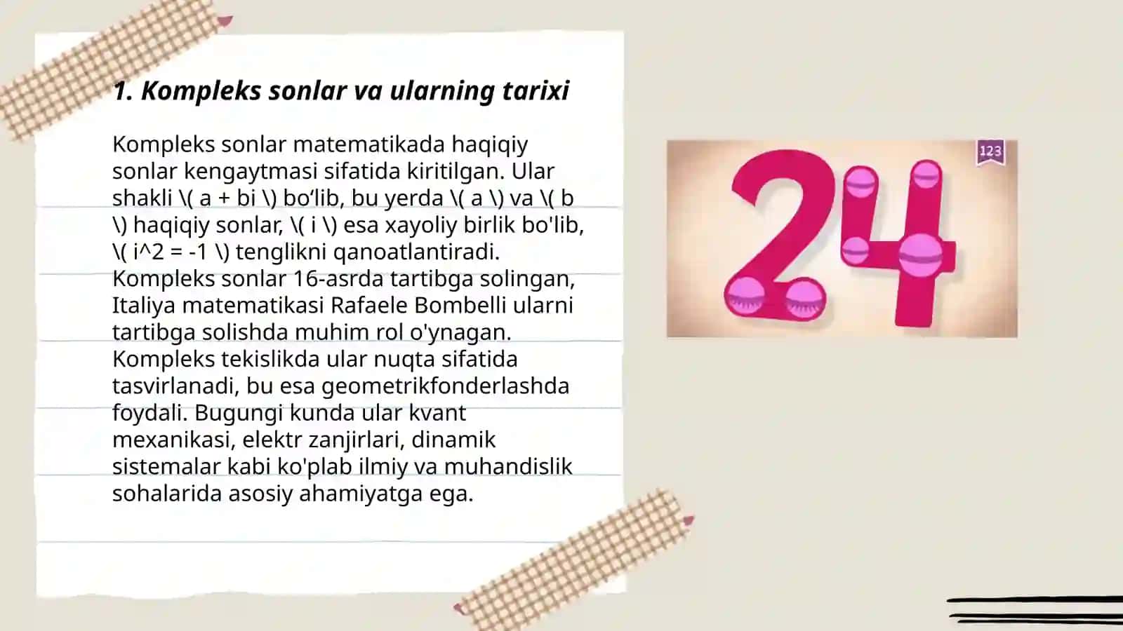 Kompleks sonlar 3