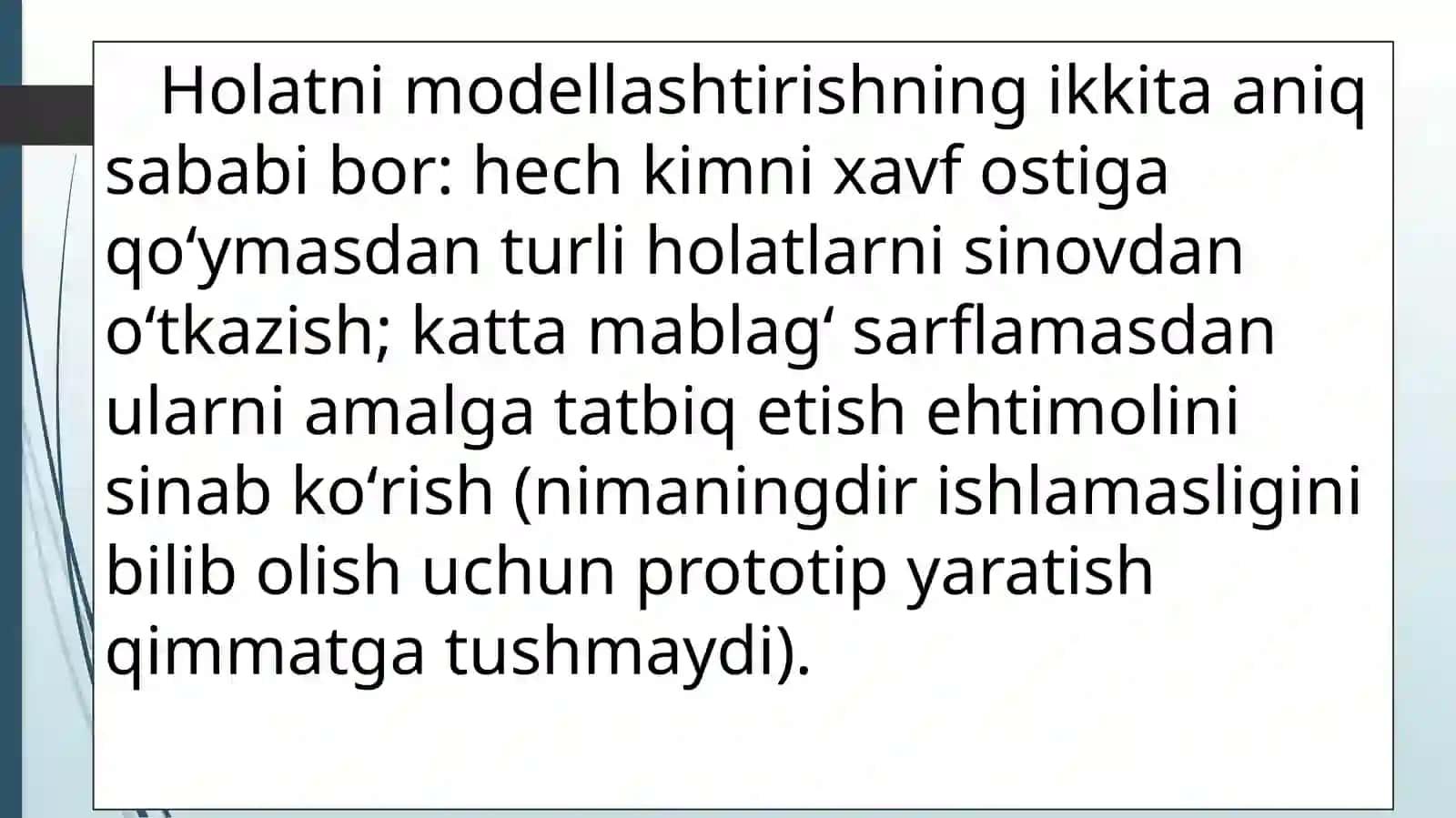 Modellashtirish dasturlari 3