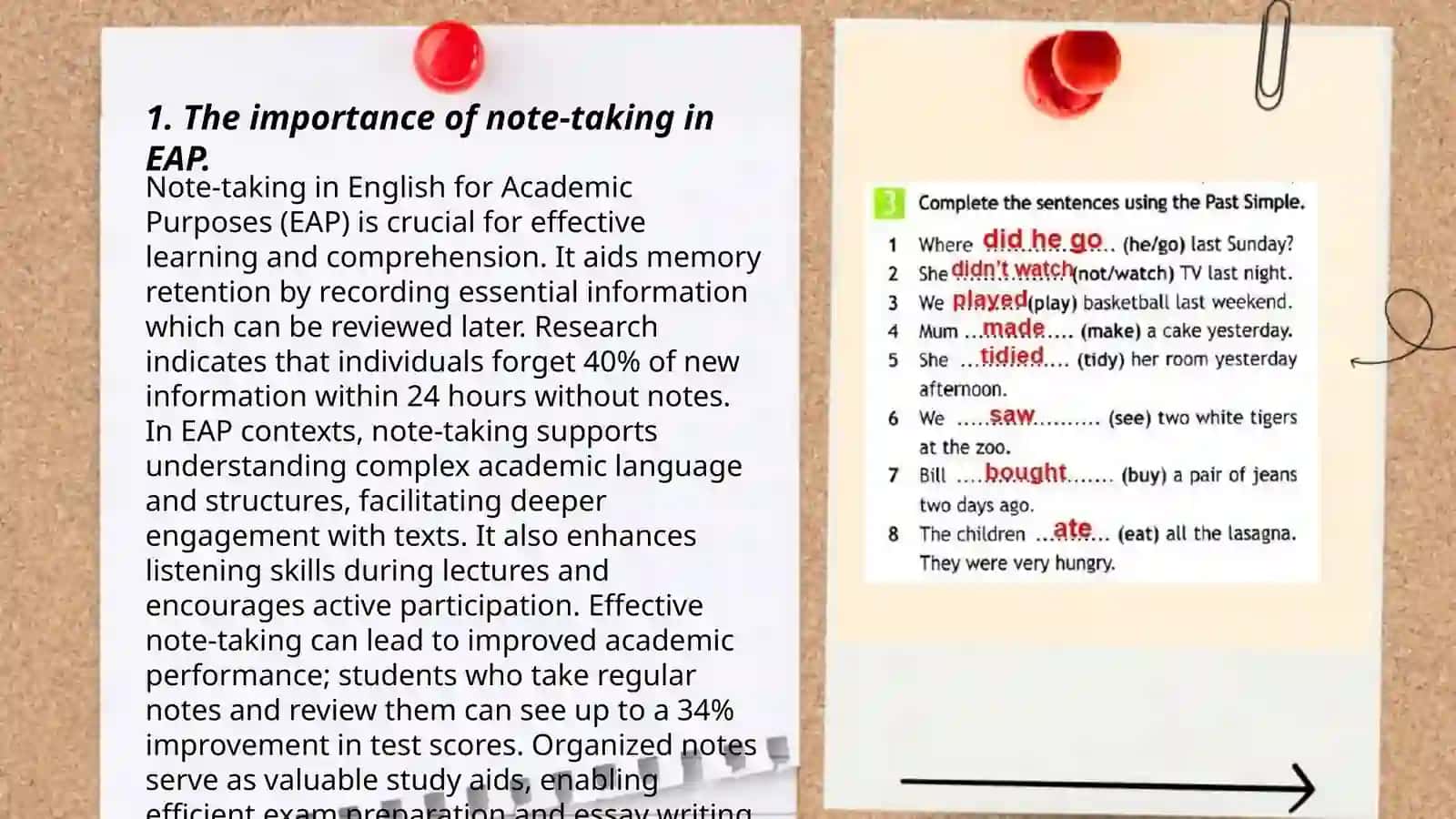 The importance of note-taking in EAP 3