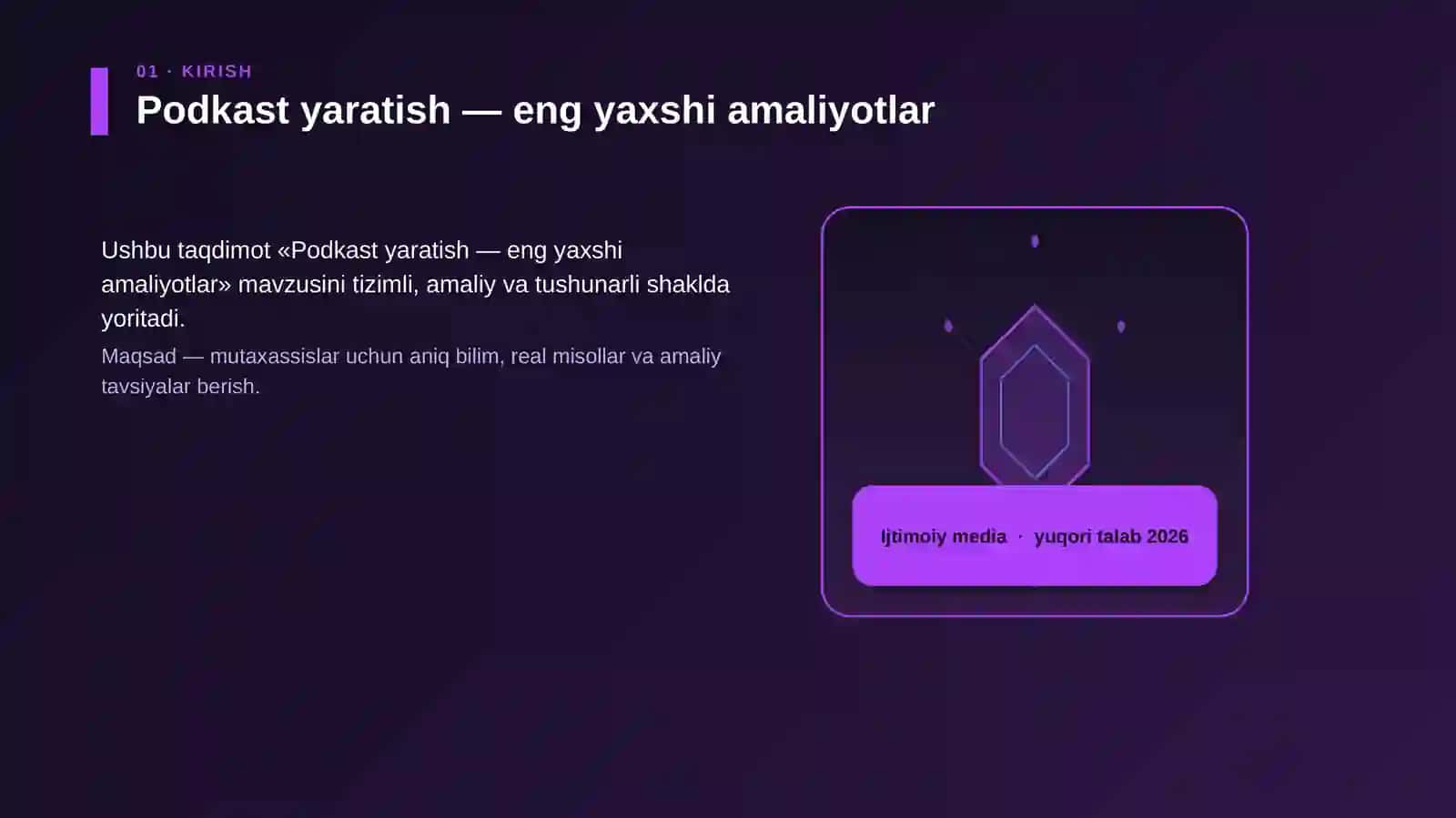 Podkast yaratish — eng yaxshi amaliyotlar 3