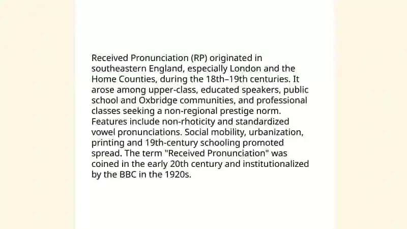 Developing Received Pronunciation 3
