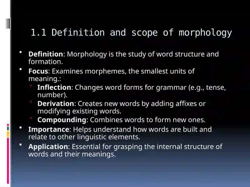 Morphological Construction of Words 3