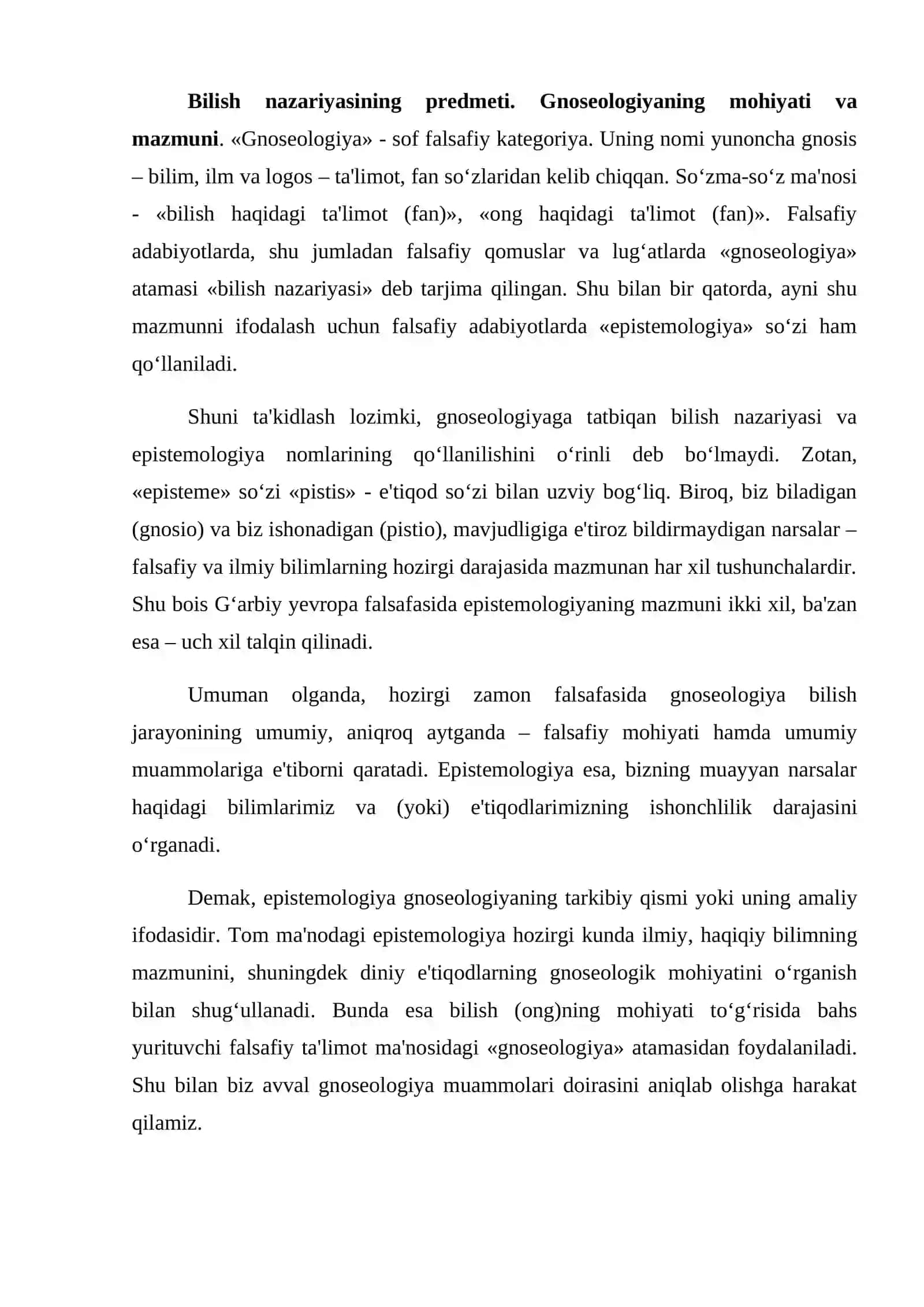Bilishning mazmun va genezisi 3