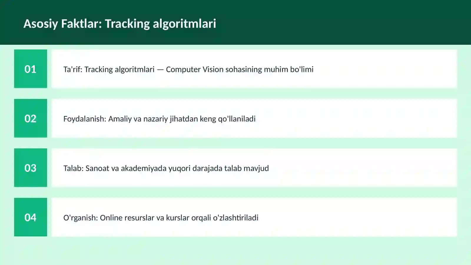 Tracking algoritmlari 3