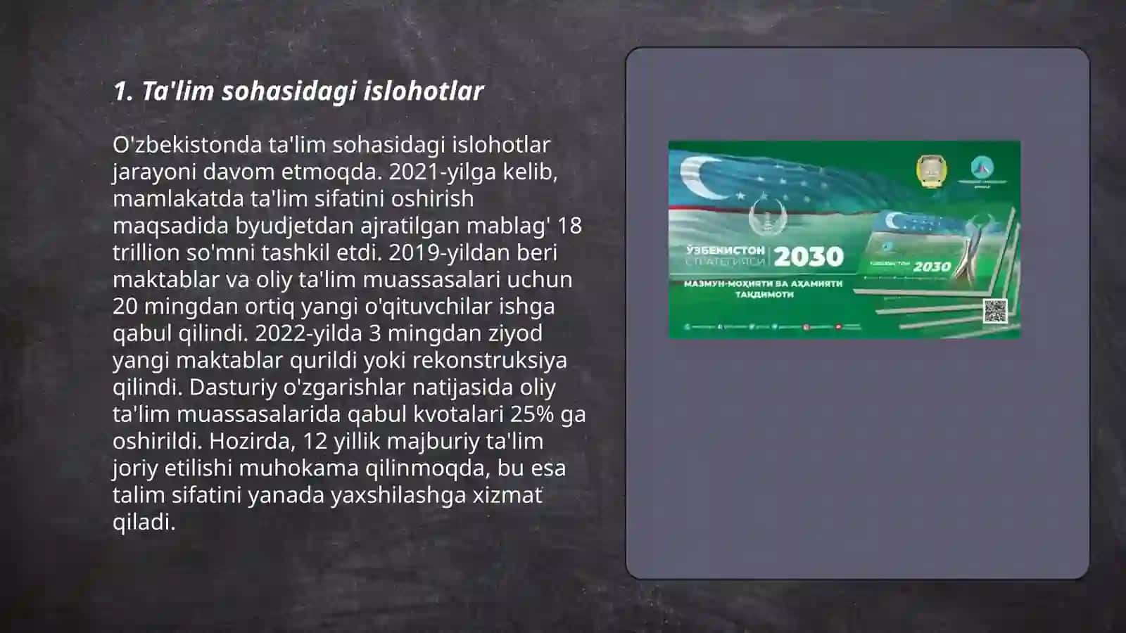 Ta'lim sohasidagi islohotlar 3
