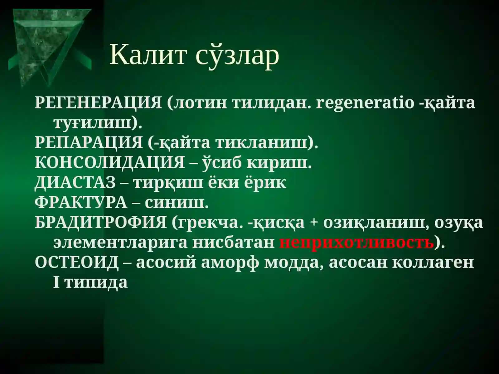 Суяк тўқимасининг РЕГЕНЕРАЦИЯСИ 3