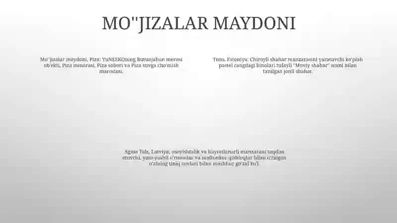 Mo''jizalar maydoni 3