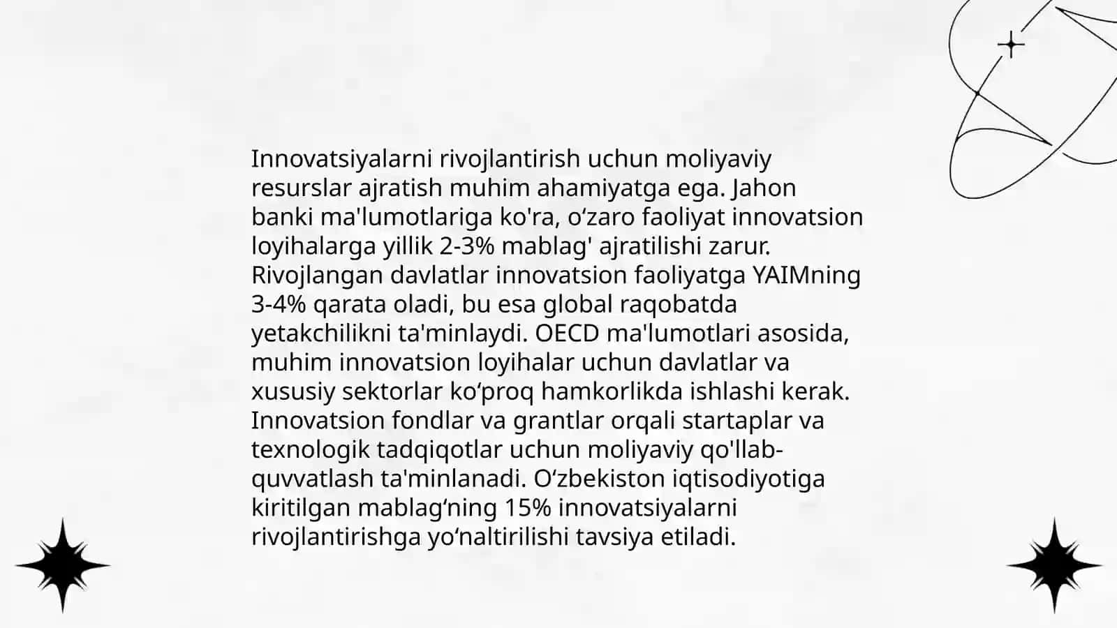 Innovatsiyalarni moliyalashtirish 3