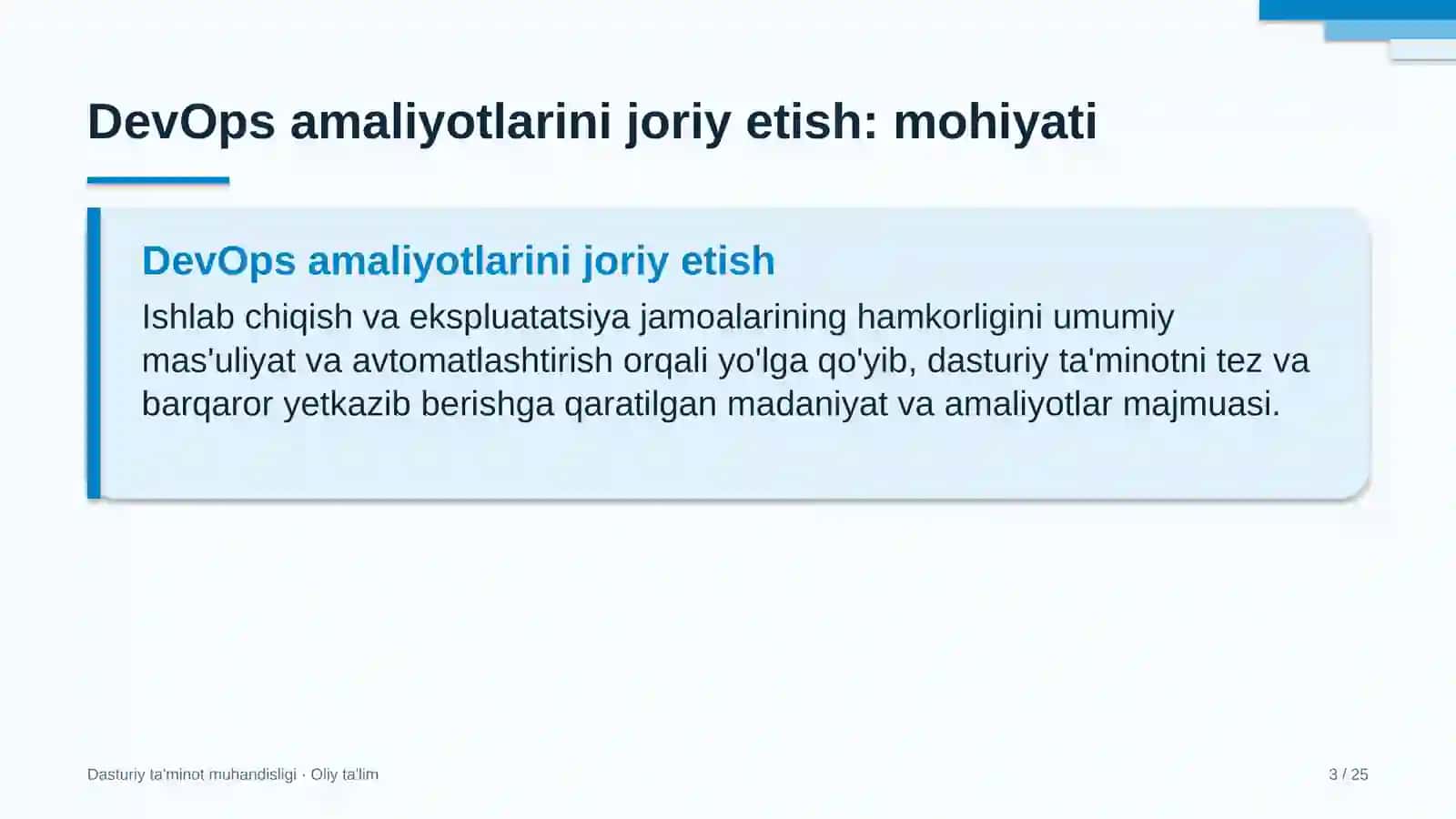 Ijtimoiy himoya tizimida DevOps amaliyotlarini joriy etish 3
