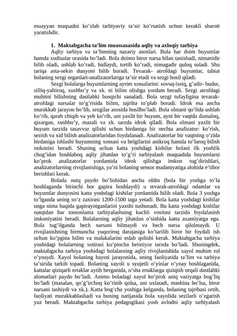 Maktabgacha ta’lim tashkilotida tarbiya turlari va ularning shaxs kamolotiga ta’siri 3
