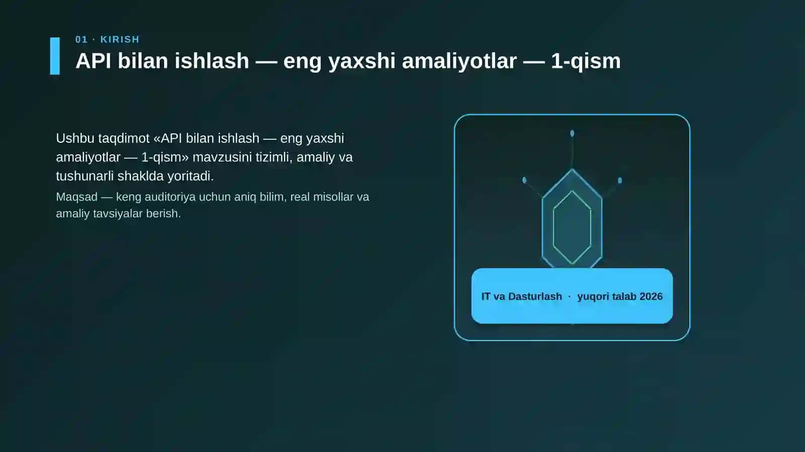 API bilan ishlash — eng yaxshi amaliyotlar — 1-qism 3