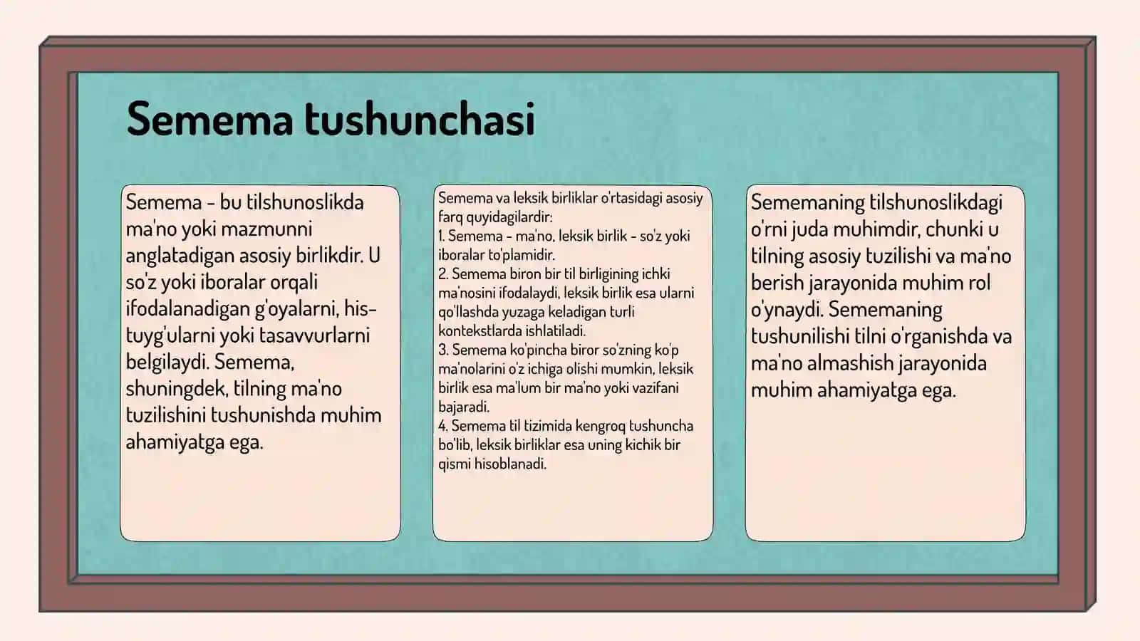 Semema va uning tarkibiy qismlari 3