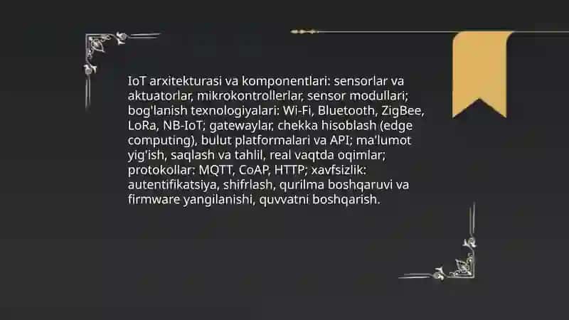 IoT arxitekturasi va komponentlari 3