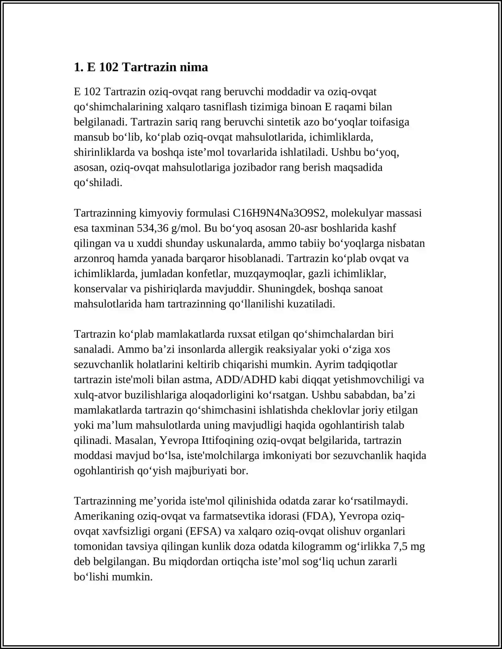 E 102 Tartrazin 3