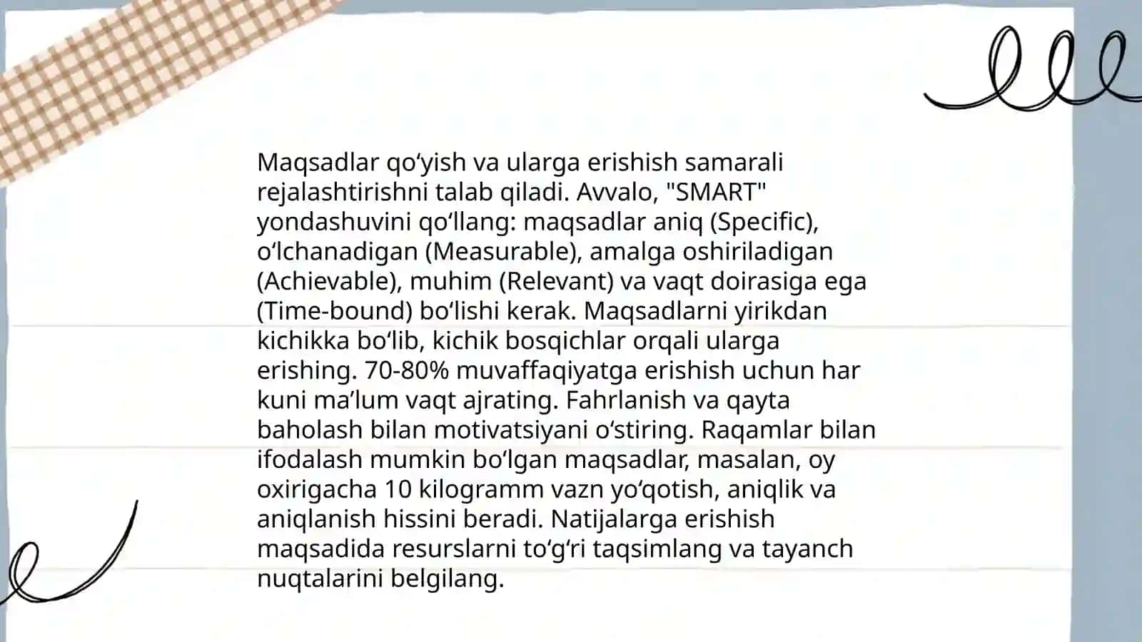 O'z o'zini boshqarish ko'nikmasni rivojlantirish yo'llari 3