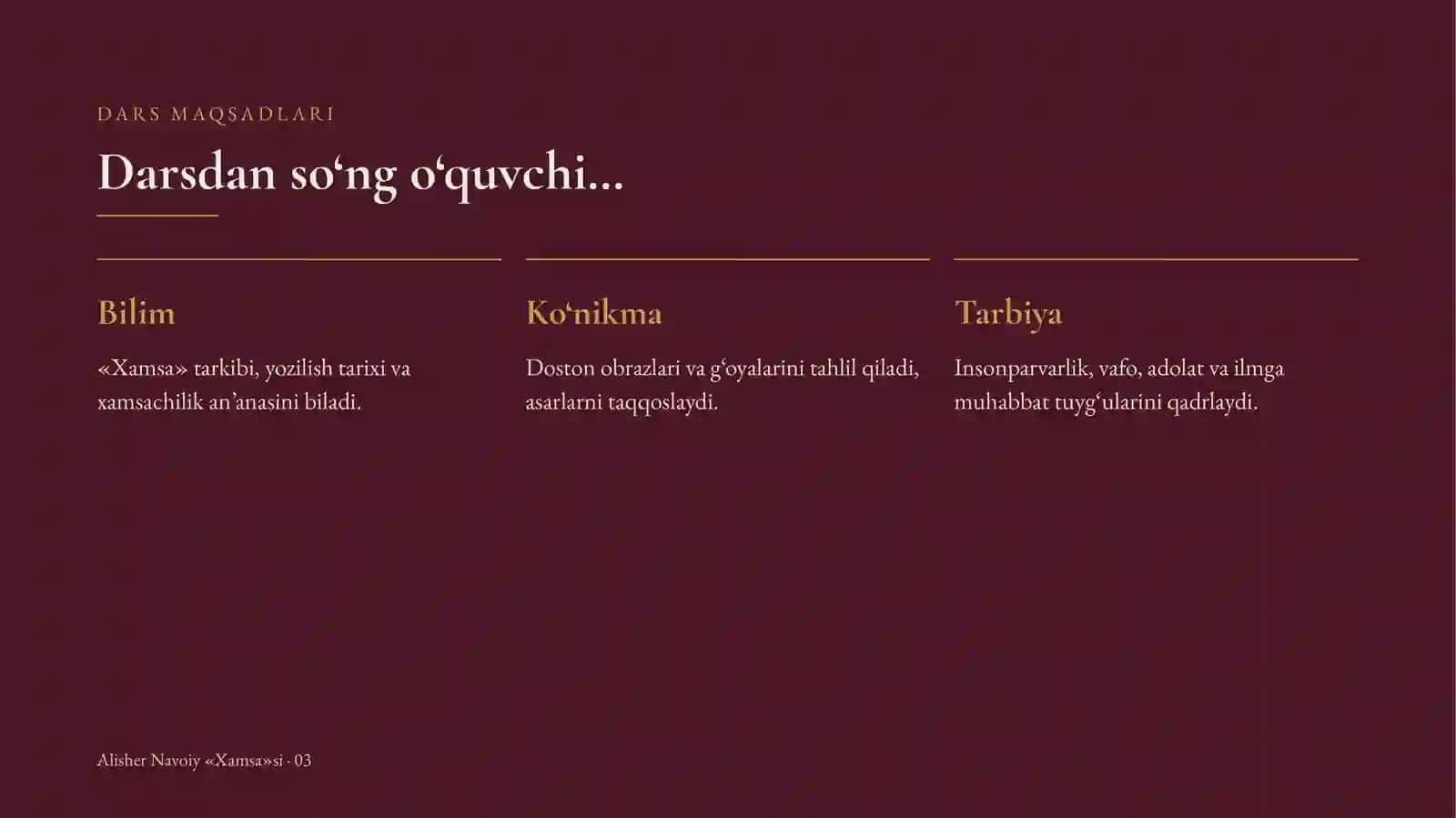Alisher Navoiy «Xamsa»si 3