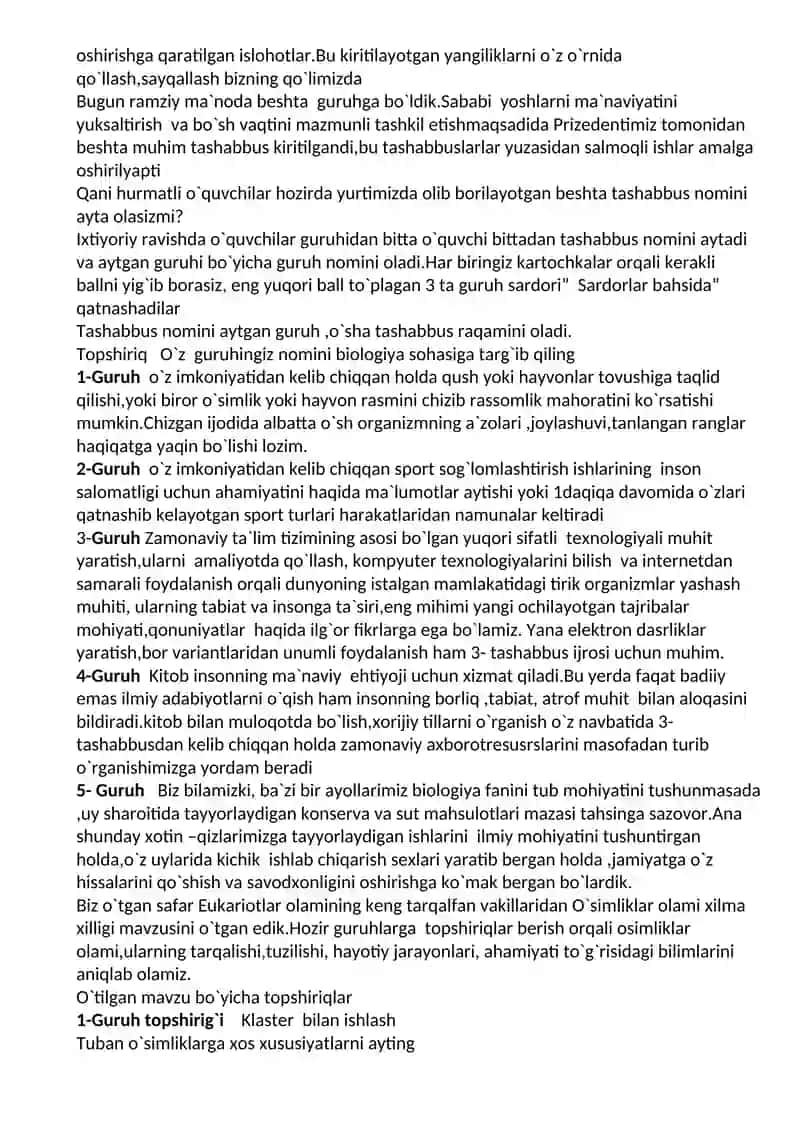 biologiya dars ishlanma 3