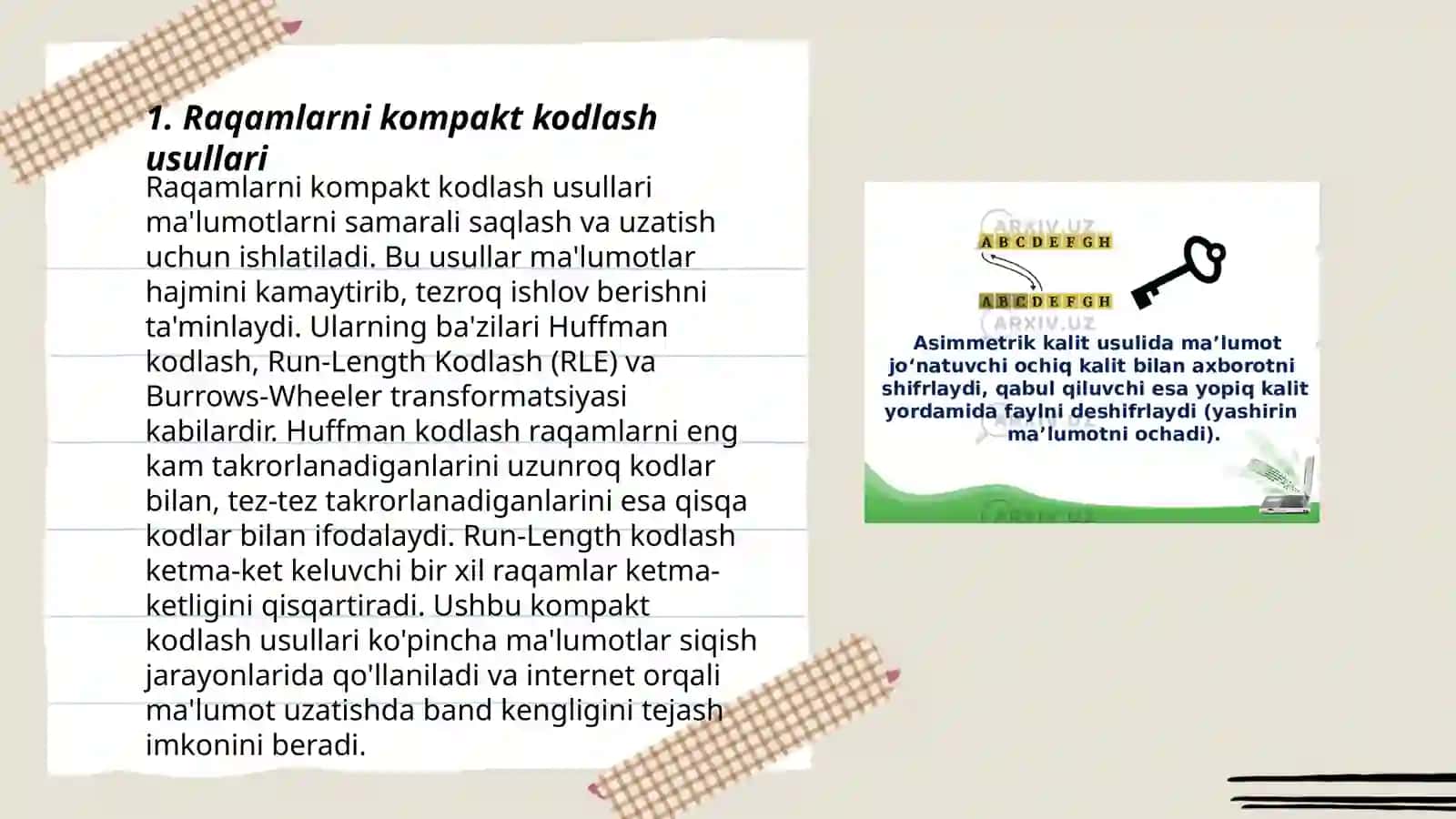 Raqamlarni kodlash 3