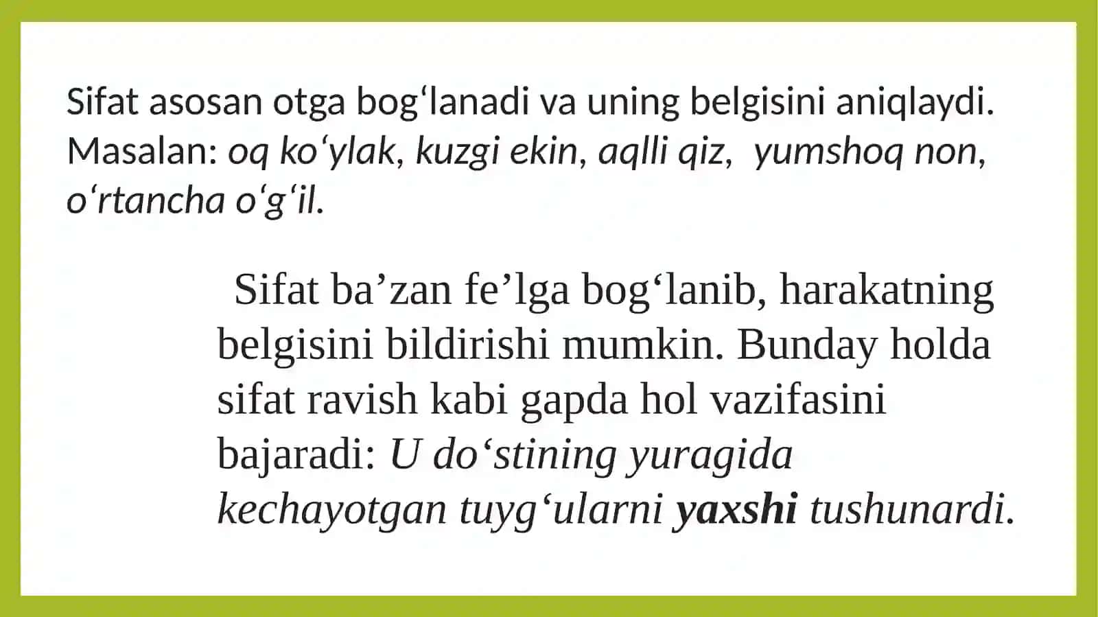 Sifat so‘z turkumi 3