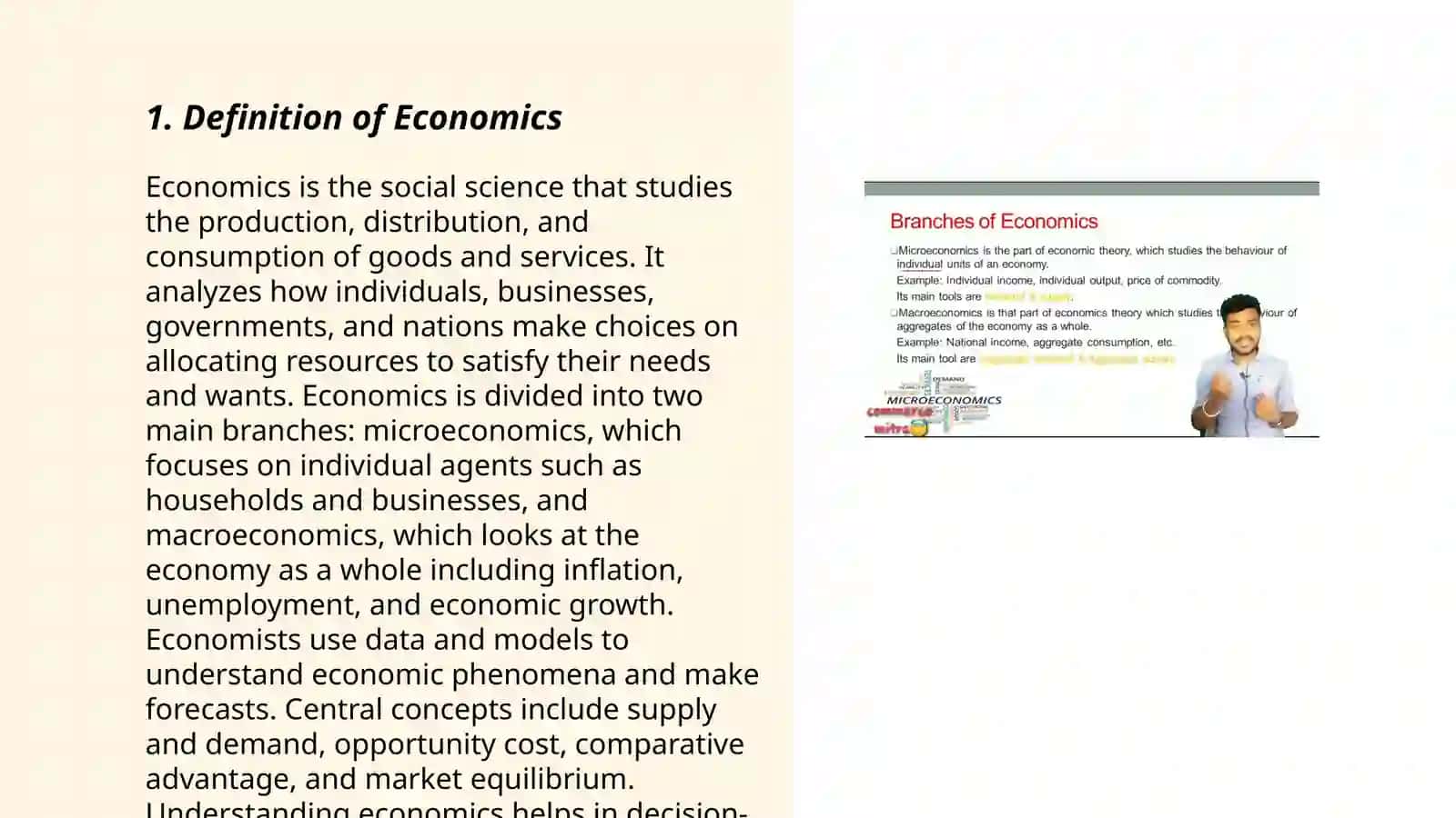 Introduction to economics 3
