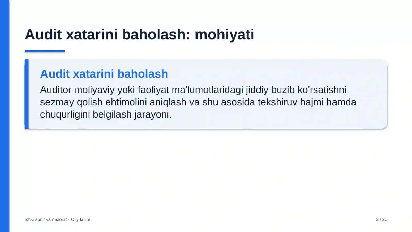 dori vositalari ulgurji savdosida audit xatarini baholash 7934 3