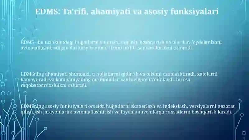 Elektron hujjat aylanish tizimlari 3