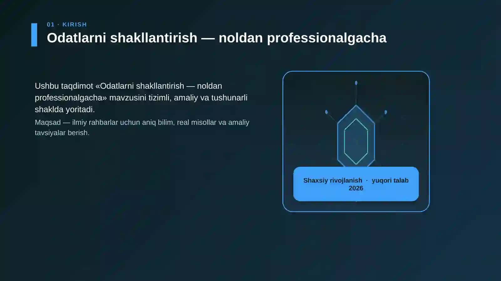 Odatlarni shakllantirish — noldan professionalgacha 3