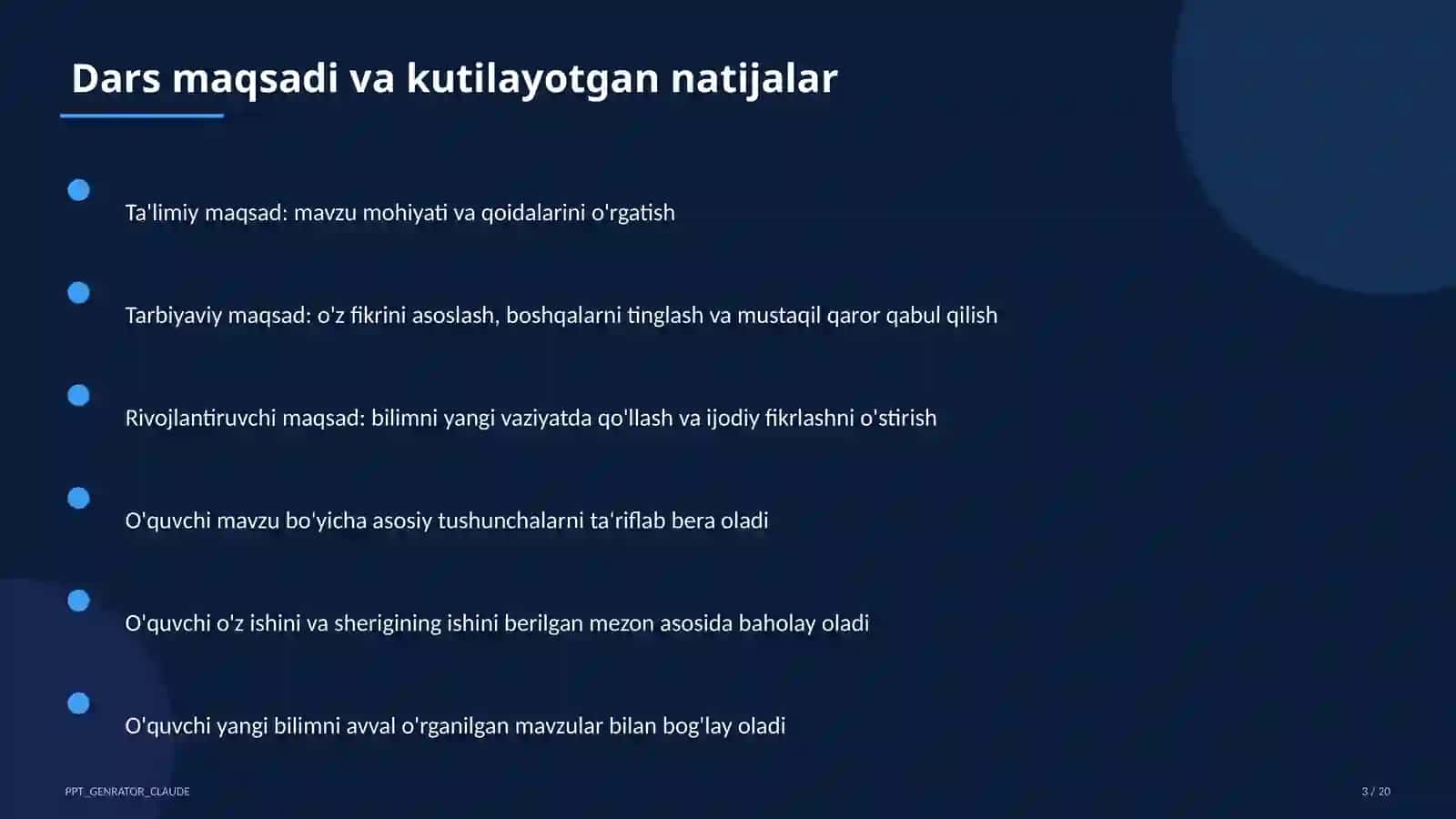 Yangi Milliy o'quv dasturi: asosiy o'zgarishlar 3