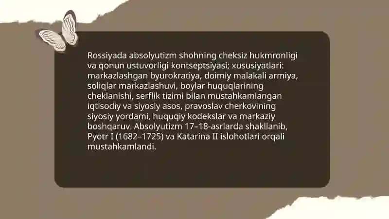 Rossiyada absolyutizimning shakllanishi 3