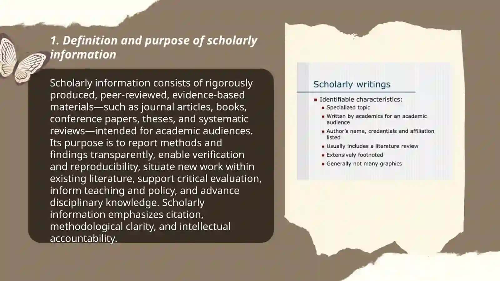 Introduction to scholarly information 3