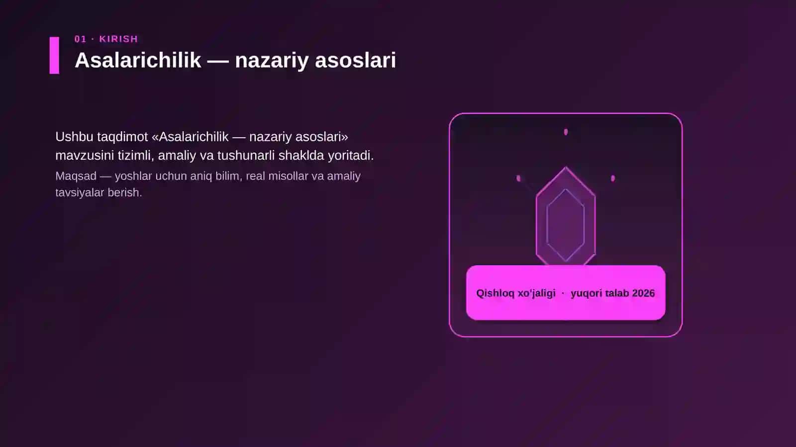 Asalarichilik — nazariy asoslari 3