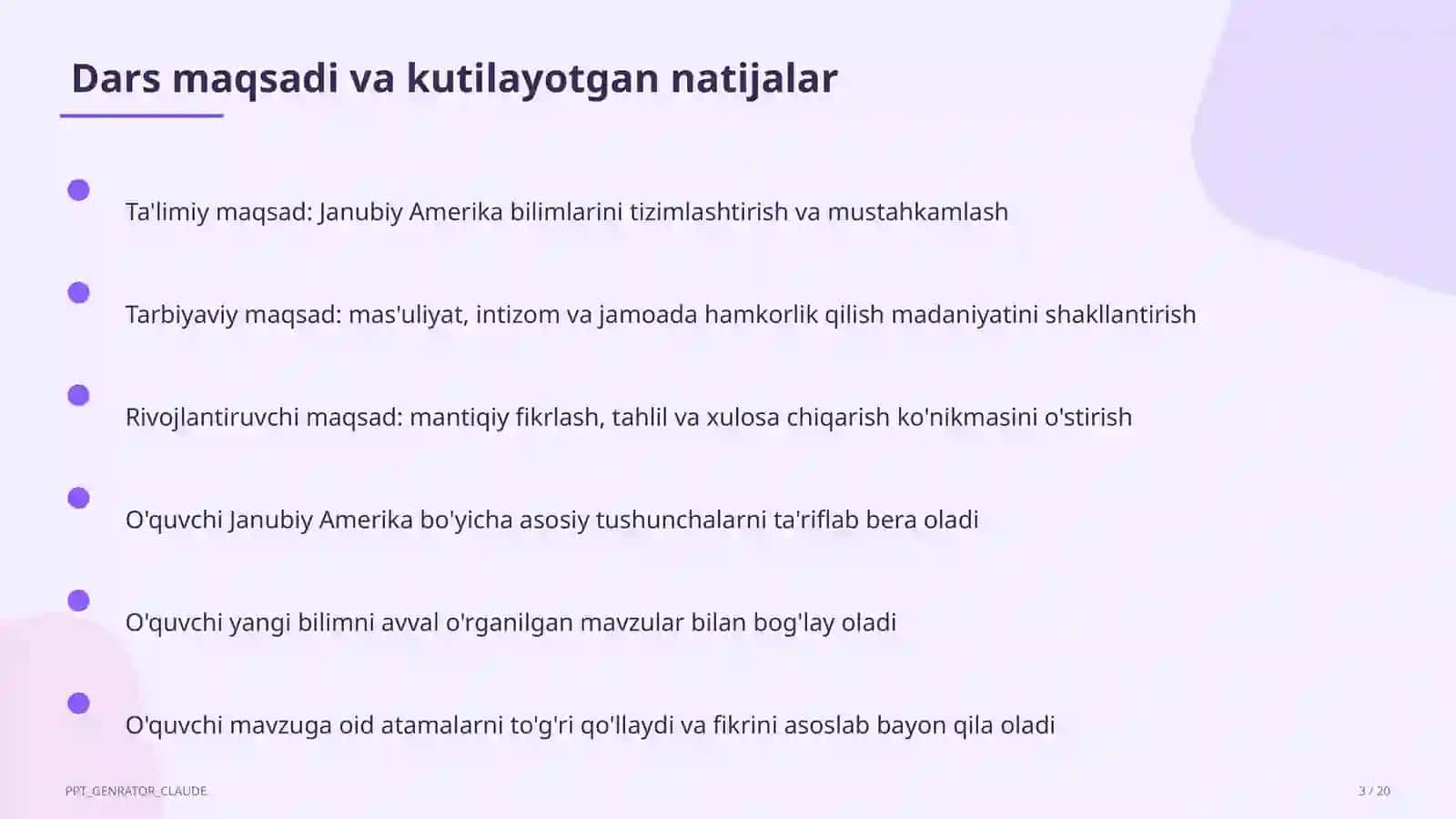 Janubiy Amerika (7-sinf) 3