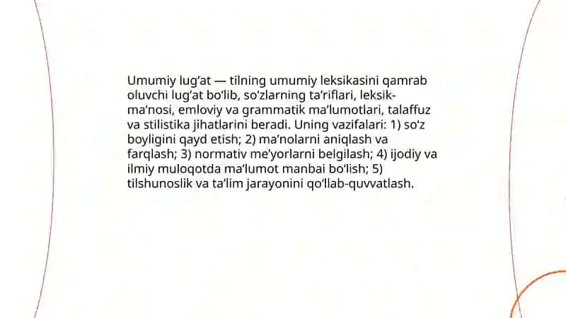 Umumiy va maxsus lugʻatlar 3