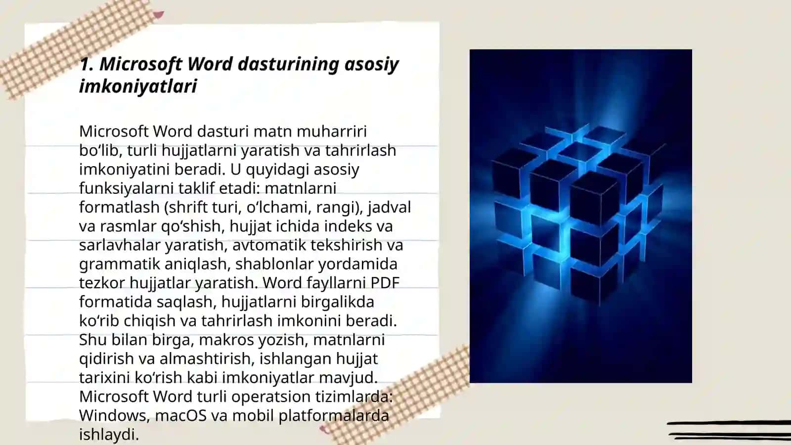 Ms office dastur paketi 3