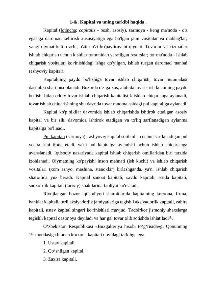 KAPITAL TARKIBI VA MOLIYAVIY XARAJATLAR 3