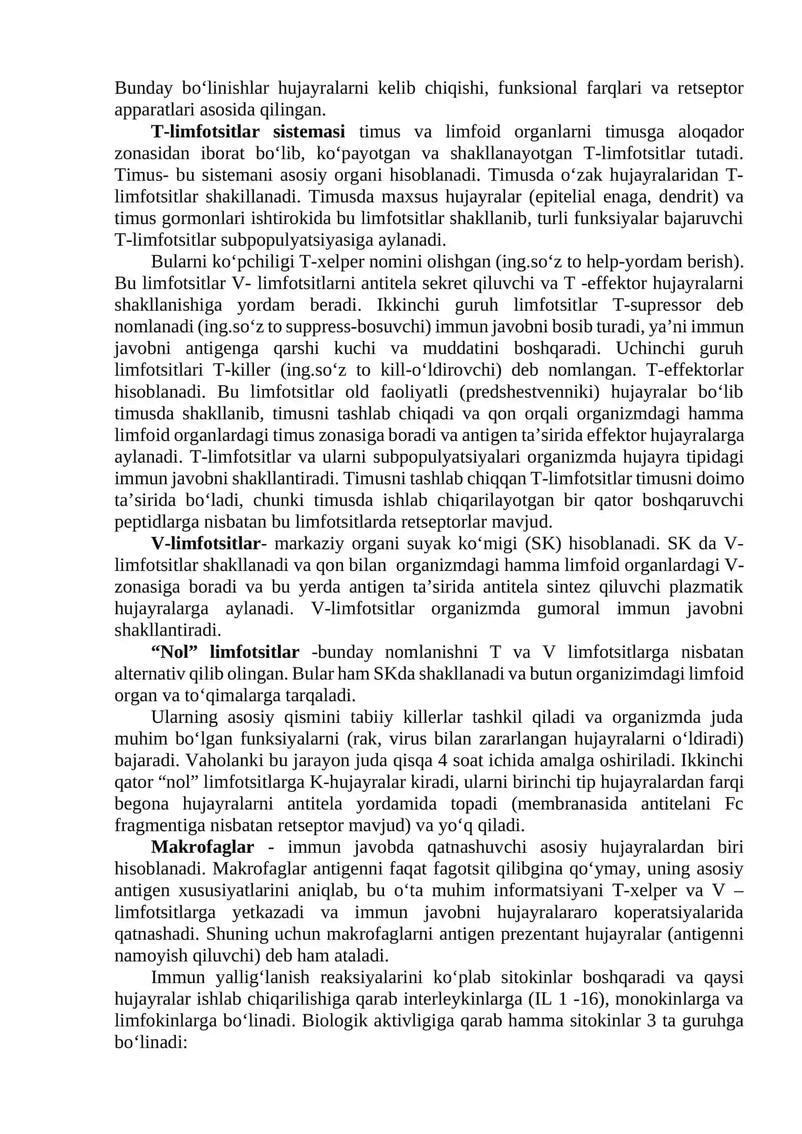 Adaptiv immunitet. T va B limfotsitlar va ularning subpopulyasiyasi. CD-markyorlar. Gumoral va hujayra tipidagi immun reaksiyalar mexanizmlari. T- va B- limfotsitlarga laboratoriya usullarida baho berish 3