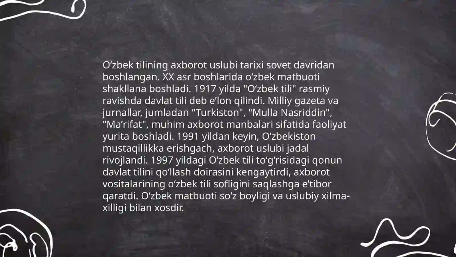 Oʻzbek tilining axborot uslubi 3