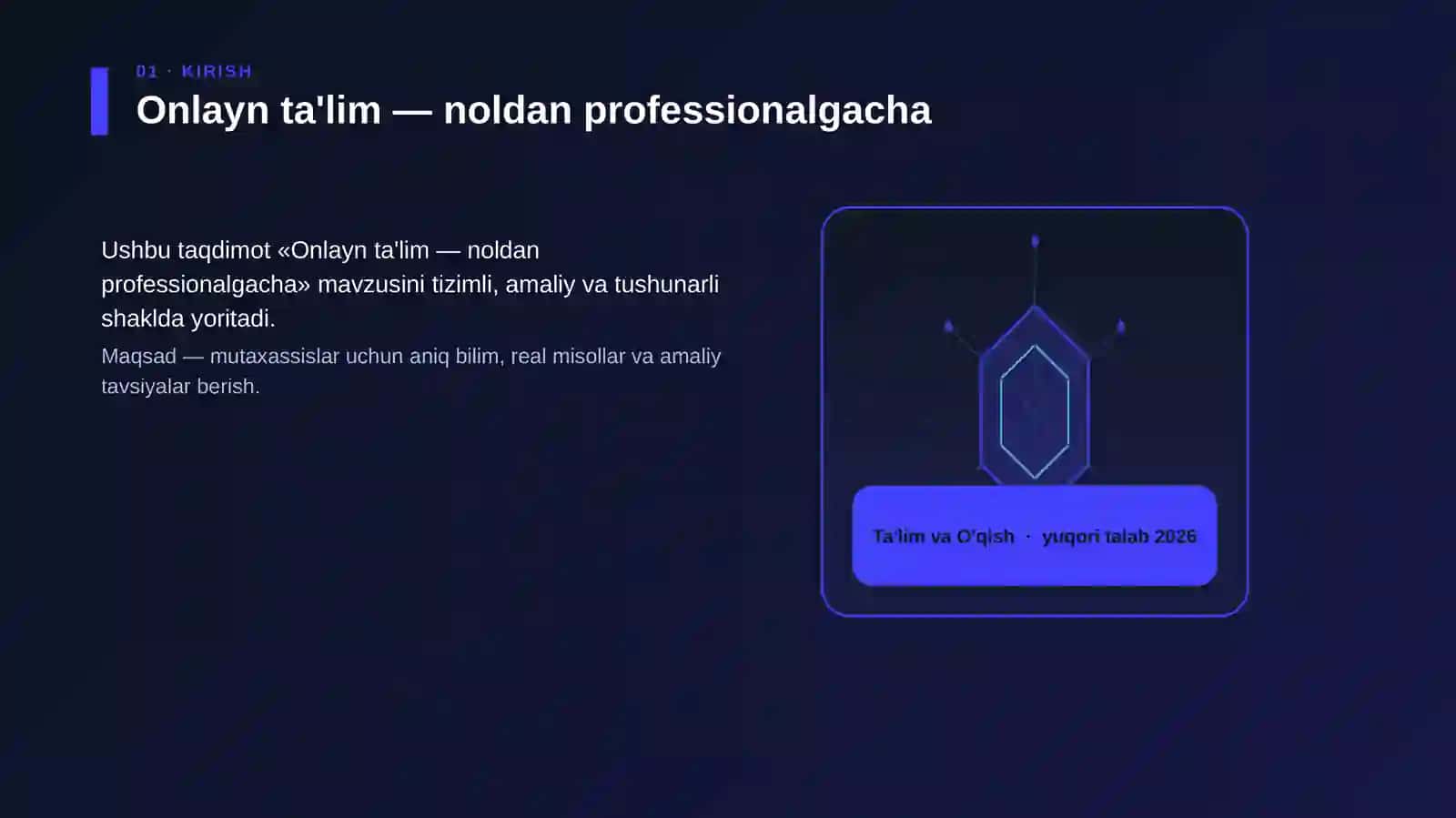 Onlayn ta'lim — noldan professionalgacha 3