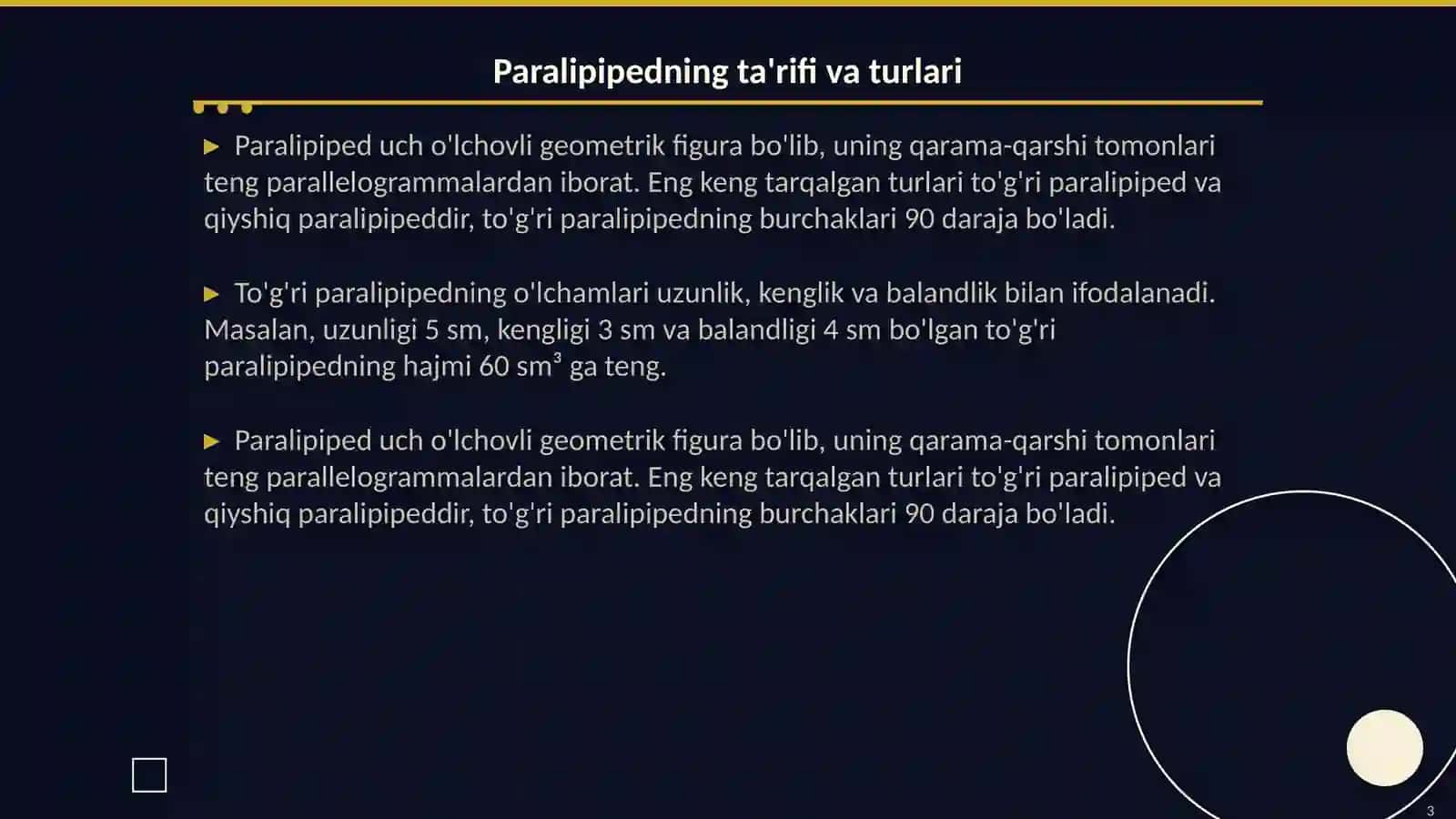 Paralipiped va kub 3