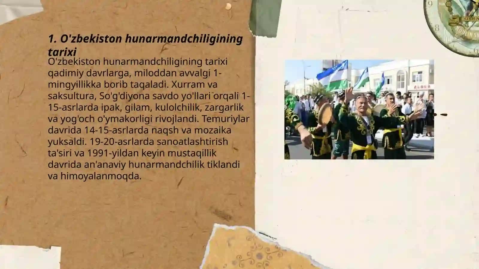 O'zbekiston hunarmandchiligining tarixi 3