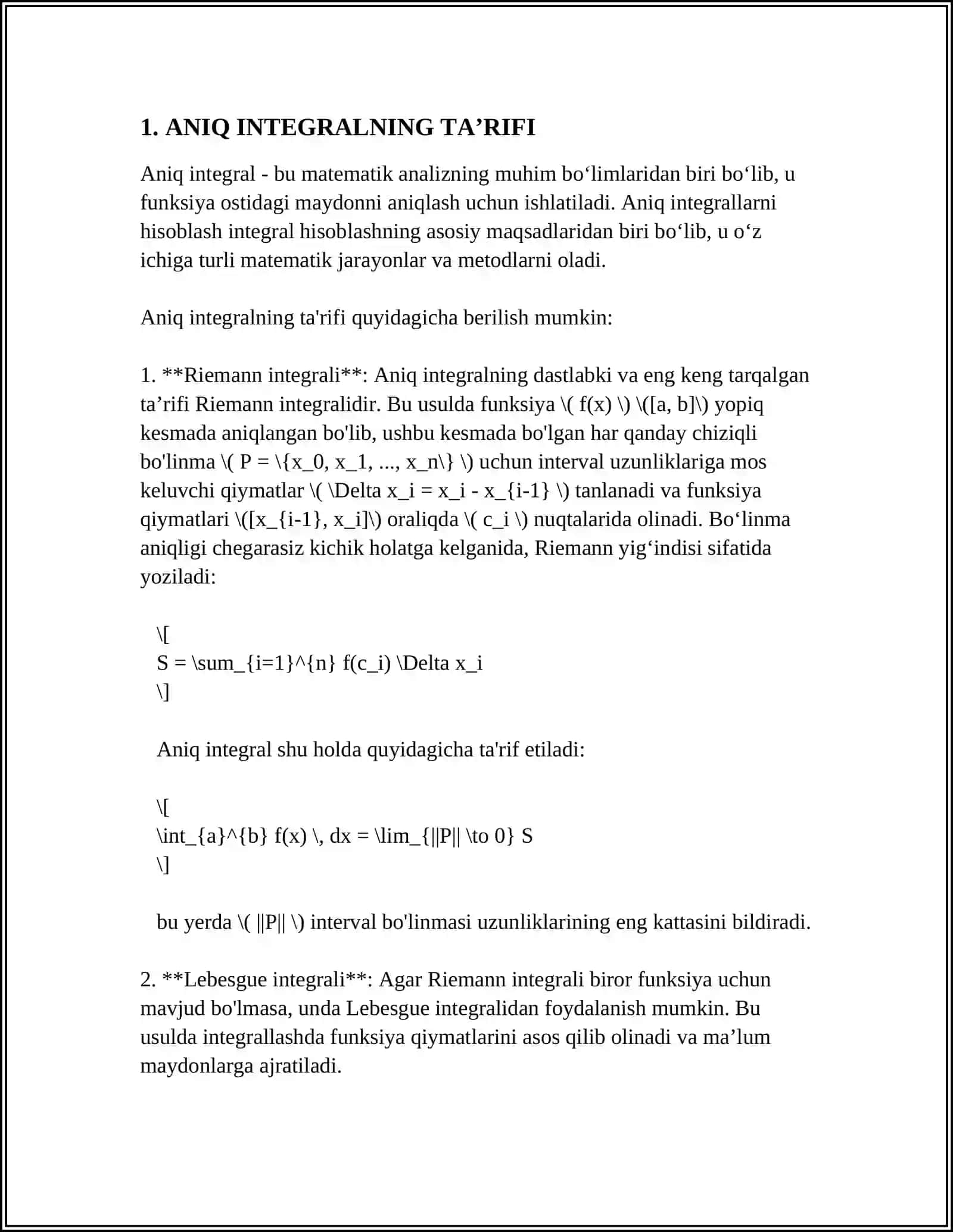 ANIQ INTEGRALNING TA’RIFI 3