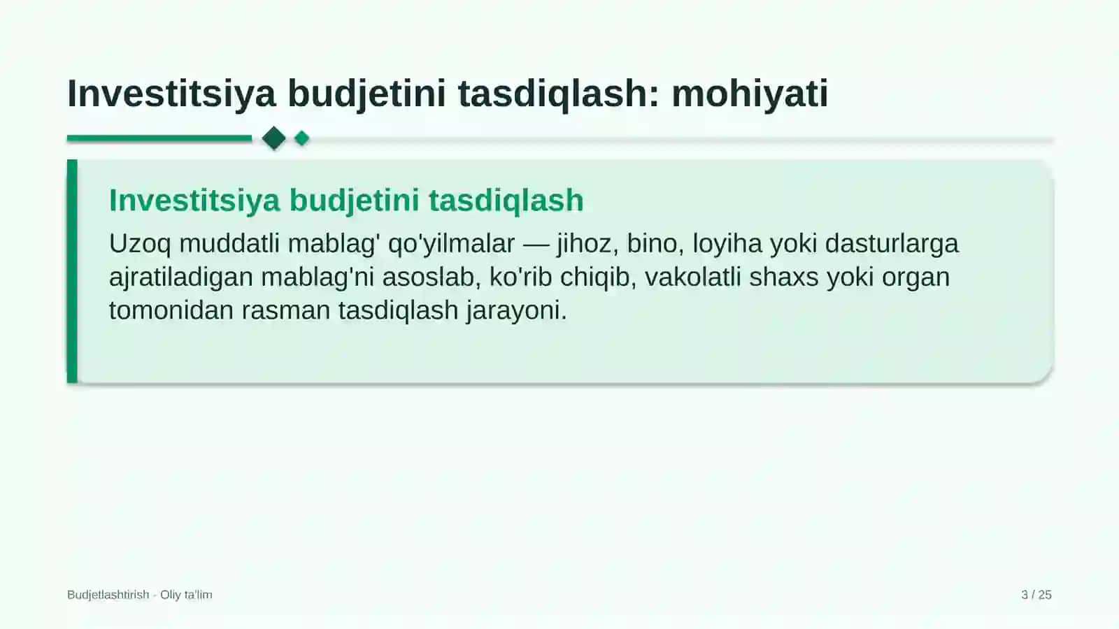 Akvaparklarda investitsiya budjetini tasdiqlash 3
