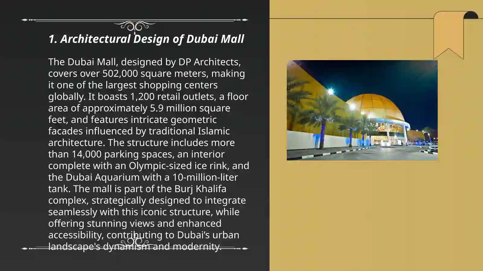 Architectural Design of Dubai Mall 3