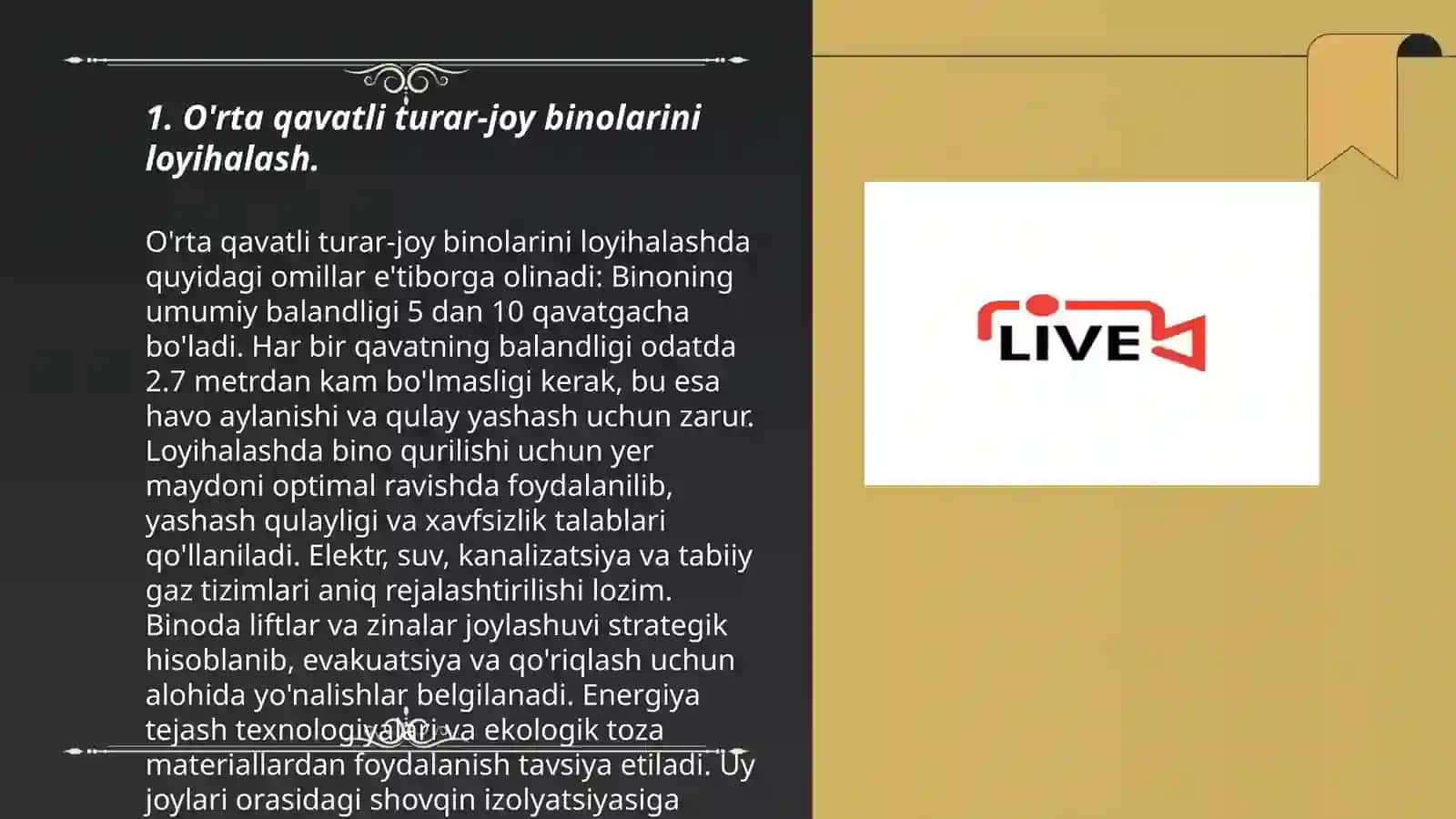 O'rta qavatli turar-joy binolari 3